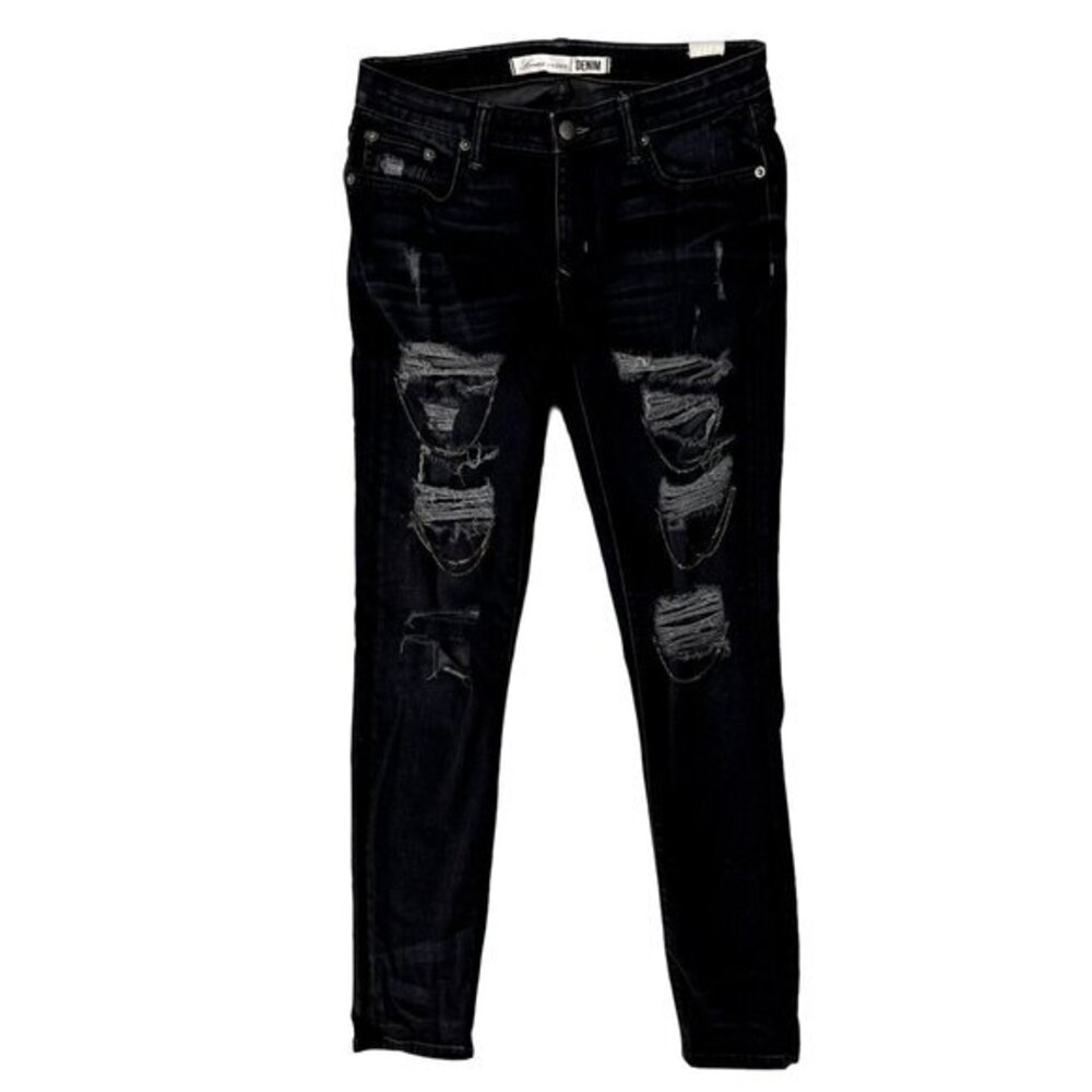 Lovers +Friends Womens Jeans Size 29 Stretch Dark Wash Denim Chains Skinny